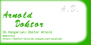 arnold doktor business card